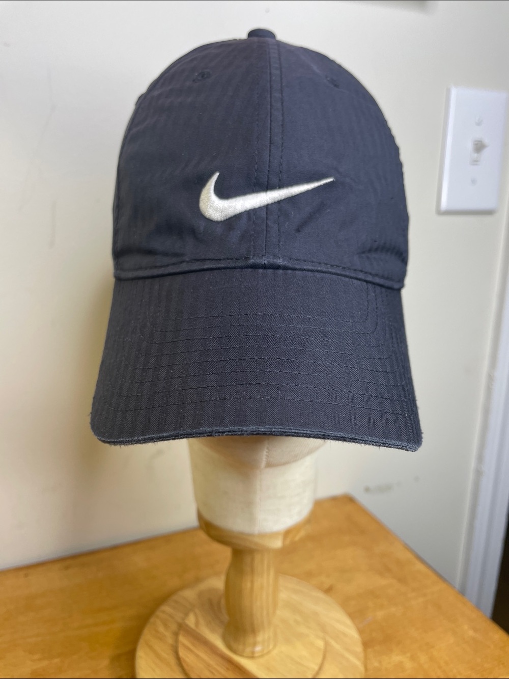 Nike Black Baseball Cap with White Swoosh